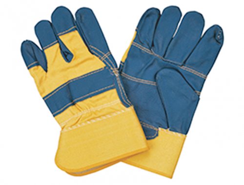10.5 Inch Furniture Leather Working Gloves | Patched Palm Rubberized Cuff | MUSSE