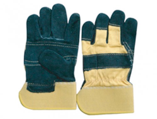 10.5" Black cow split leather gloves