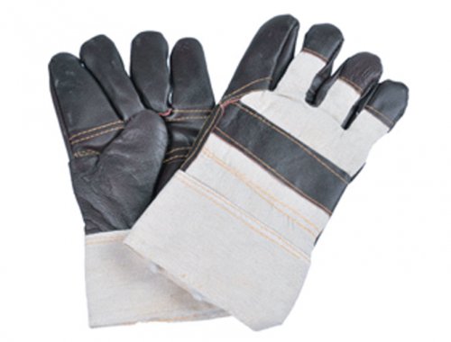 10.5 Inch Furniture Leather Working Gloves | Patched Palm Pasted Cuff | MUSSE
