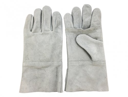 12” natural cowhide split leather welding gloves