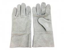 12” natural cowhide split leather welding gloves