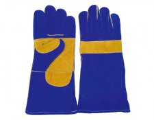 14 inch Cow split leather welding gloves,  guantes de seguridad, guantes de soldadura