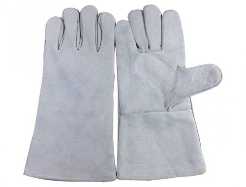 14 inch Natural cow split leather welding gloves