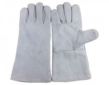 14 inch Natural cow split leather welding gloves