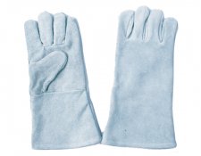 14" Natural cow split leather welding gloves