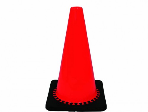 Conos de Control de Tráfico de 18 pulgadas (45 cm / 450 mm) con Base Negra | Duraderos y Reflectantes | MUSSE