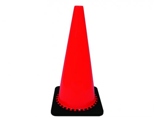 Conos de Control de Tráfico de 28 pulgadas (70 cm / 700 mm) con Base Negra | Duraderos y Reflectantes | MUSSE