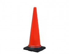 Conos de Tráfico Vial de 36 pulgadas (90 cm / 900 mm) con Forma de Punto y Base Negra | Duraderos y Reflectantes | MUSSE