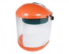 Face and chin protection, Orange ABS Brow Guard, Visor, Chin Guard,