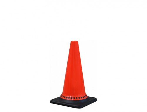 Cono de Tráfico de 18 pulgadas (45 cm / 450 mm) con Forma de Punto y Base Negra | Duradero y Personalizable | MUSSE