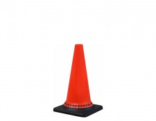 Cono de Tráfico de 18 pulgadas (45 cm / 450 mm) con Forma de Punto y Base Negra | Duradero y Personalizable | MUSSE