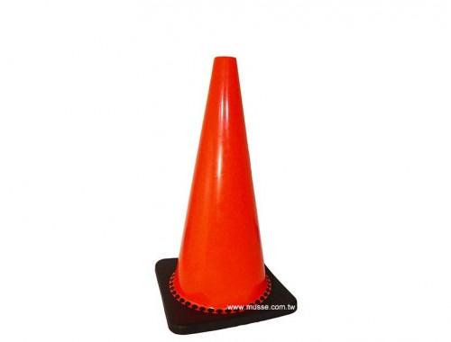 Conos de carretera de 28 pulgadas (70 cm) con base negra | Reflectantes y Duraderos | MUSSE