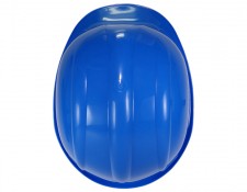 Blue hard hat safety photo above