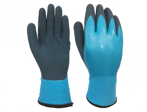 MU-53112bb Winter Design Blue 15 Gauge double latex gloves use for multiple purposes