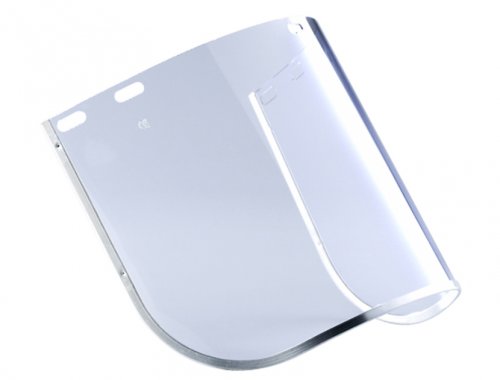 Clear ANTI-FOG Visor (8 x 15.5", 1.0 mm, Aluminum bound)