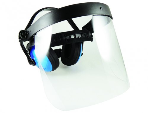 Safety Face Shield With Earmuffs