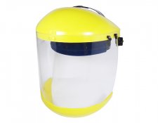 Face and chin protection, Yellow ABS Brow Guard, Visor, Chin Guard,