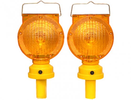 Solar Warning Light With Metal Handle