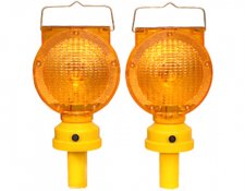 Solar Warning Light With Metal Handle