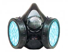 Twin Cartridges, Twin Exhalation Values Respirator