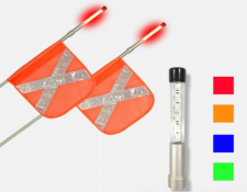 MU-32004-Látigos LED de seguridad para minería con luz LED superior fija/intermitente, 12~24V, 6/8/10/12 FT