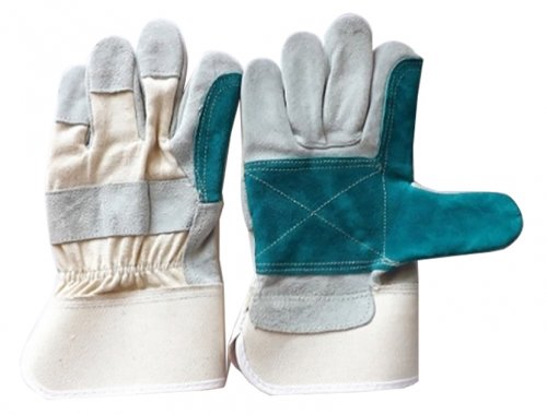 10.5" Natural cow split leather working glove