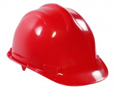 Red safety helmet