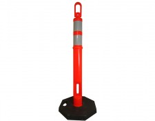 T Top Bollard with PVC Black Base