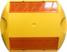 Yellow Reflective Lens ABS Road Stud