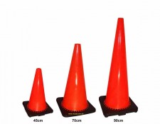 900mm Black Base Construction Cones