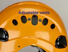 orange safety climbing helmet