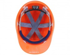 orange safety helmets 6 p nylon ratchet suspension