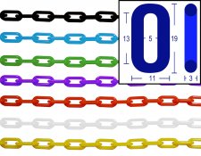 Cadena de Plástico de 19 mm (0.75") para Señalización de Seguridad
