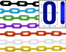 Cadena Plástica de Advertencia de 4 mm