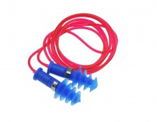 Four layer style ear plug corded