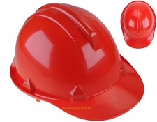 Red safety hard hat