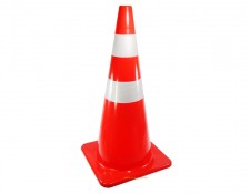 Cono de tráfico de PVC de 28 pulgadas (71 cm / 710 mm) | Conos de seguridad flexibles y duraderos | MUSSE