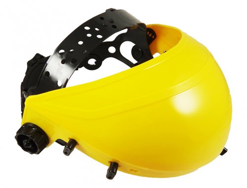Protector Frontal de PP Amarillo | Soporte para Visera con Trinquete | MUSSE