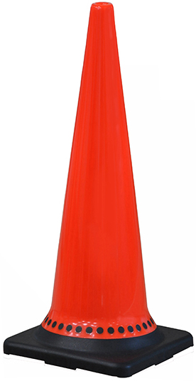 36 inch 90 cm Dot Shape Black Base Road Traffic Cones Exporter form Taiwan