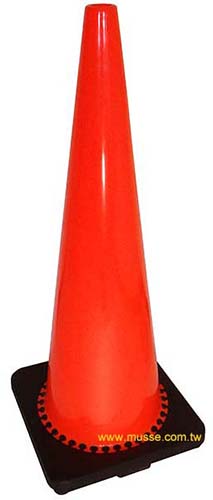 36 inch black base construction cones