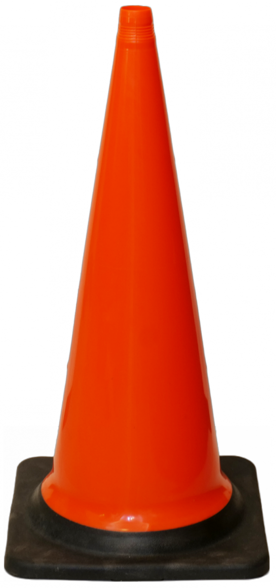 750mm Hand Grip Traffic Cone Black Base