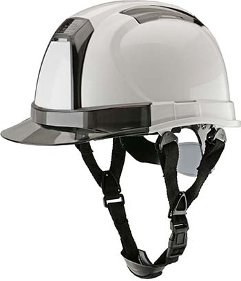 ABS white hard hat with chin strap MU-27161