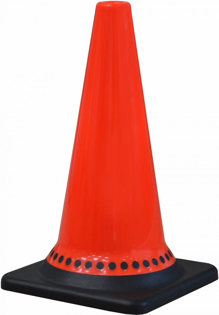  Dot shape Black base PVC traffic cone