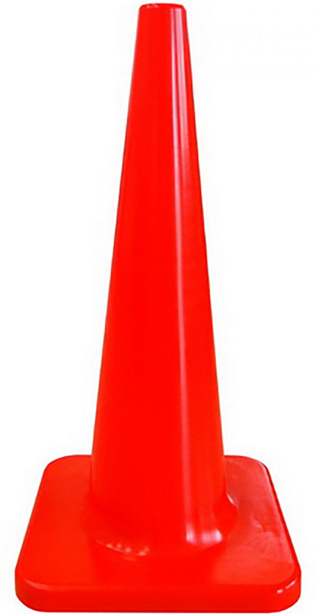 28-inch (70cm) slim line PVC construction cones