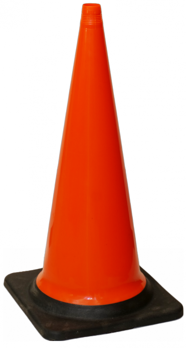 75 cm Hand Grip Traffic Cone Black Base