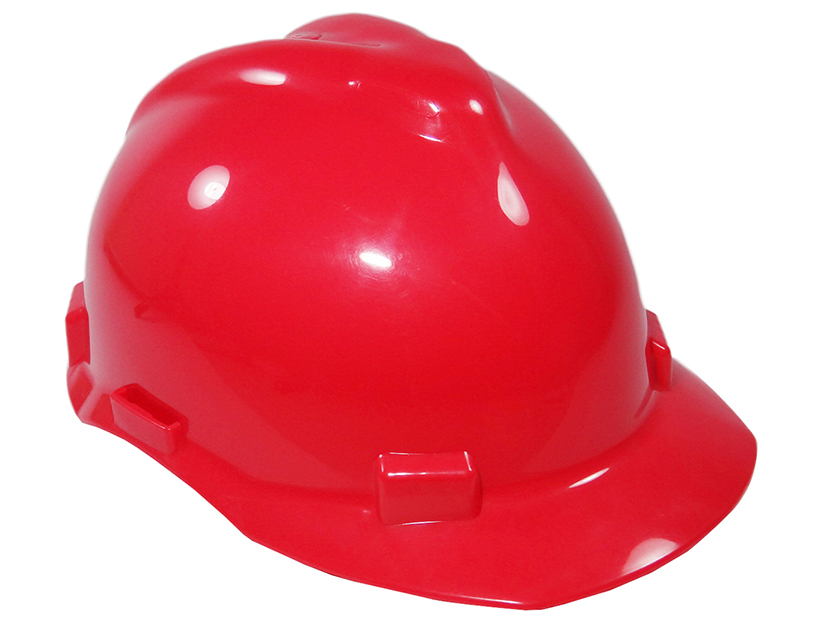Red hard hats