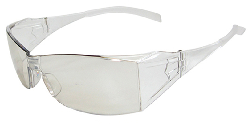 Square side protection safety glasses mirror lens