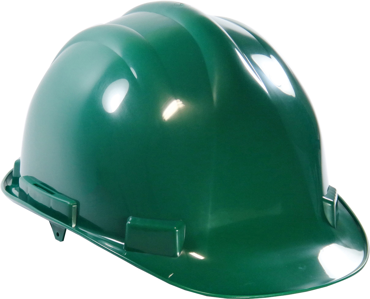 green hard hat construction