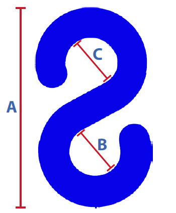 S hook size