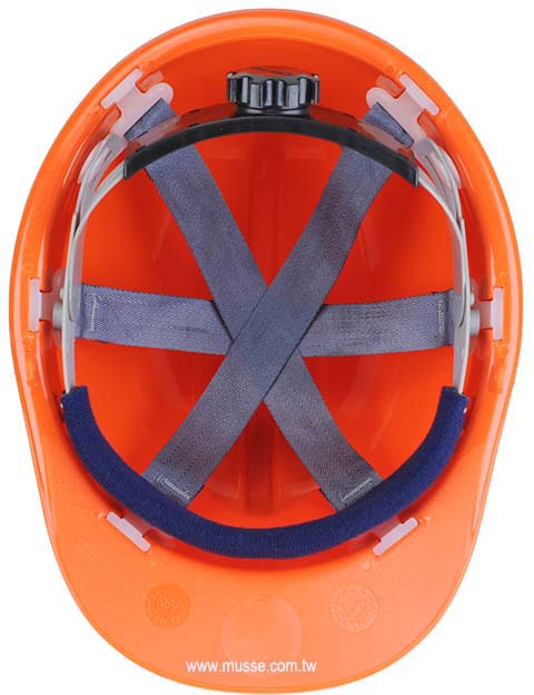 orange safety helmets 6 p nylon ratchet suspension